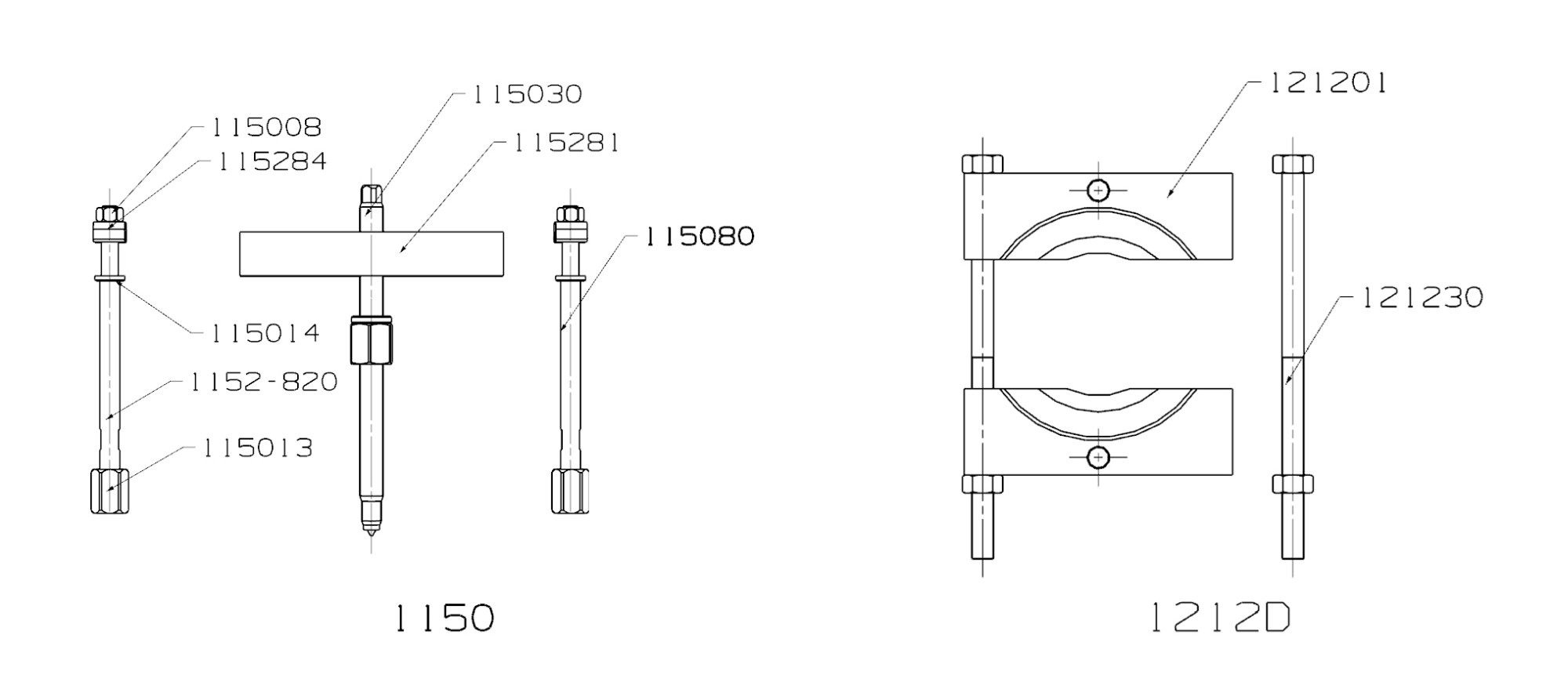 EXTRACTOR FORZA PUENTE Y GUILLOTINA SERIE 1100-1200